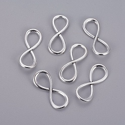 Античное Серебро Соединительные элементы в тибетском стиле, без кадмия, без никеля и без свинца, бесконечность, античное серебро, 31x13x2 мм, отверстие : 11x8 мм