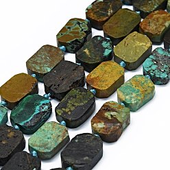 Натуральная Бирюза Бусины из натуральной бирюзы , матовые, прямоугольные, 14~17x11~13x5~6 мм, отверстие : 1 мм, около 21~23 шт / нитка, 15.75~16.14 дюйм (40~41 см)