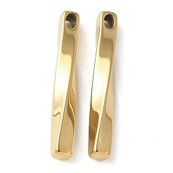 Настоящее золото 18K 304 подвески из нержавеющей стали, крутящийся прямоугольный шарм, ионное покрытие (ip), реальный 18 k позолоченный, 40x5x5 мм, отверстие : 4x3 мм