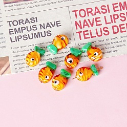 Шоколадный Бусины лэмпворк , рыба с рисунком сглаза, цвет шоколада, 13x20 мм