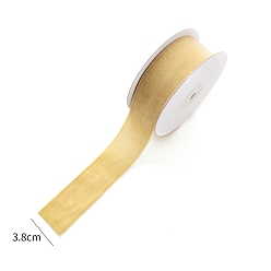 Желтый Одного лица бархотка, лента для банта, цветок, украшение подарка, желтые, 1-1/2 дюйм (38 мм), около 6.56 ярдов (6 м) / рулон