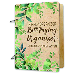 Лист 1 набор деревянных 2-кольцо папка-регистратор открытки фотоальбома обложка, 2 шт. Железо с вкладными листами переплетная книга шарнирные кольца, лист, 240x160x25 мм, отверстие : 5 мм, 2 шт / комплект