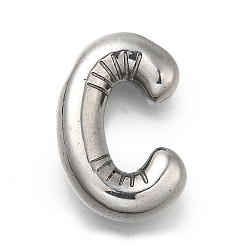 Letter C 304 подвески из нержавеющей стали, буквенное очарование, анти-тускнение, буква С, 21x13.5x5.5 мм, отверстие : 3.4x2 мм