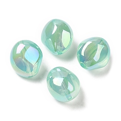 Medium Spring Green Transparent Acrylic Beads, Rice, Medium Spring Green, 15x13.5x11mm, Hole: 1.5mm