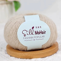 Античный Белый Пряжа мохер, нитки для ручного вязания, для детского свитера, шарфа, ткани, рукоделия, ремесла, старинный белый, 1~2 мм, около 323.71 ярдов (296 м) / моток