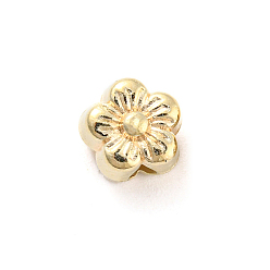 Золотой CCB пластиковые шарики, цветок, золотые, 6x6x4.5 мм, отверстие : 1 мм