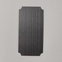 Gunmetal 304 Stainless Steel Type Business Cards, Rectangle, Gunmetal, 100x50x0.8mm