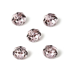 Светлый Падпаршадча Стеклянные стразы кабошоны, задние и задние, граненые, квадратный, алмаз, Легкий padparadscha, 8x5 мм