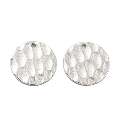 Нержавеющая Сталь Цвет Не тускнеющие 304 подвески из нержавеющей стали, плоский круглый шарм, цвет нержавеющей стали, 10.5x1 мм, отверстие : 0.9 мм