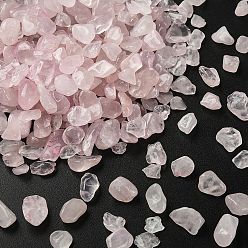 Розовый Кварц Естественно розового кварца бисер чип, нет отверстий / незавершенного, 5~10.5x5~7x2~4 мм