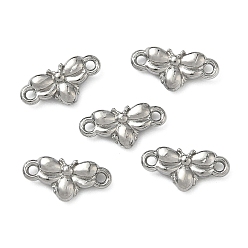 Нержавеющая Сталь Цвет 304 ссылки нержавеющей стали, подвески-бабочки, не тускнеет, цвет нержавеющей стали, 5.5x10.5x2 мм, отверстие : 1 мм