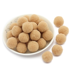 Цвет Древесины Полиэстеровый мяч, аксессуары для костюма, аксессуары, круглые, деревесиные, 8 мм, 500 шт / пакет