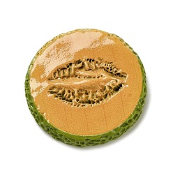 Cantaloupe Имитация фрукта из смолы, искусственные кусочки фруктов, притворяясь опорными украшениями, мускусная дыня, 28.5x29x5.5 мм