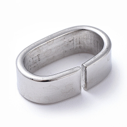 Нержавеющая Сталь Цвет Устойчивы к потускнению 304 быстроразъемные соединения из нержавеющей стали, овальные, цвет нержавеющей стали, 16x9.5x5 мм, внутренний диаметр: 7x13 мм