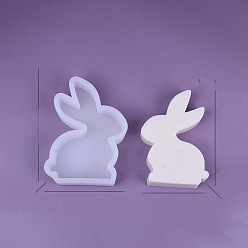 Белый Силиконовые формы для кроликов, формы для украшения, формы для литья гипсовой смолы, белые, 125x85x30 мм