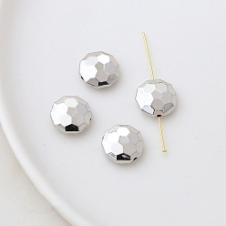 Octagon Spacer бисер латунные, платина, восьмиугольник, 13x12 мм, отверстие : 2 мм