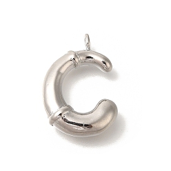 Letter C Стойки обшивки латунные подвески, без кадмия и без свинца, подвески с буквой az~z, буква С, 23.5x16x6 мм, отверстие, 2 мм