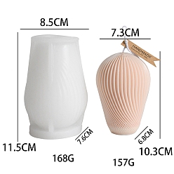 Белый Формы для свечей из пищевого силикона, для изготовления свечей, форма лампы, белые, 85x115 мм