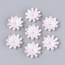 лаванда Колпачки для акриловых бусин в виде цветов, для изготовления ювелирных изделий DIY, лаванда, 23x23x6 мм, отверстие : 1.2 мм