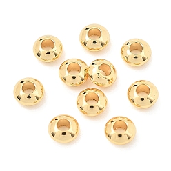 Plaqué 18K Or Véritable Perles en laiton shegrace, rondelle, sans cadmium et sans nickel et sans plomb, réel 18 k plaqué or, 2x4mm, Trou: 1.5mm