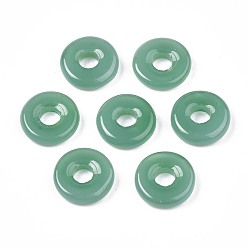 Sea Green Imitation Jade Glass Linking Rings, Ring, Sea Green, 10x2.5mm, Hole: 3mm