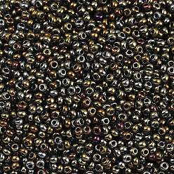 (52) Непрозрачная лаванда 12/0 круглый стеклянный бисер класса А, металлических цветов, разноцветные, 12/0, 2x1.5 мм, отверстие : 0.3 мм, около 30000 шт / упаковка