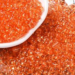 Коралловый Прозрачные акриловые бусины, арахис, коралл, 4x6.5x3 мм, отверстие : 1.2 мм, Около 11500 шт / 500 г
