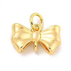 Настоящее золото 18K Латунные подвески, без кадмия, без никеля и без свинца, бантом, реальный 18 k позолоченный, 9x14x4 мм, отверстие : 3 мм