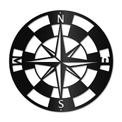 Другие Таблички из железной стены, художественная отделка стен металлом, для гостиной, Главная, офис, сад, кухня, отель, балкон, компас, 300x300x1 мм, отверстие : 5 мм