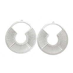 Нержавеющая Сталь Цвет 304 звенья для люстр из нержавеющей стали, плоские и круглые, гравированные металлические украшения, не тускнеет, цвет нержавеющей стали, 63.5x57.5x0.3 мм, отверстие : 1.8 мм