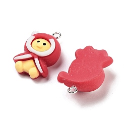 Цыпленок Подвески из непрозрачной смолы на рождественскую тематику, рождественские прелести, цыпленок, 27x18.5x9.2 мм, отверстие : 2 мм