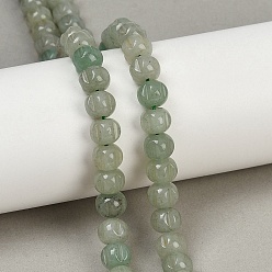 Зеленый Авантюрин Естественный зеленый авантюрин бисер нитей, тыква, 8x6.5 мм, отверстие : 0.8 мм, около 59 шт / нитка, 15.16 дюйм (38.5 см)