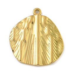 Золотой 304 подвески из нержавеющей стали, очарование листа, золотые, 32x29x2 мм, отверстие : 2 мм