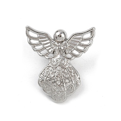 Платина Ангел сплав лацкан булавки задняя часть для рюкзака одежда, без свинца и без кадмия, платина, 26x24 мм