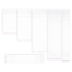 Clear 300Pcs 6 Styles OPP Cellophane Bags, Rectangle, Clear, 50pcs/style