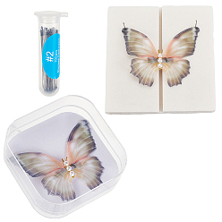 Прозрачный 1ПК квадратный прозрачный акриловый образец для хранения пустой ящик, с пластиковой вставкой 1pc evc и 1 штифтами из нержавеющей стали, прозрачные, коробка: 10x10x4 см, Внутренний размер: 9.9x9.9x1.8 см