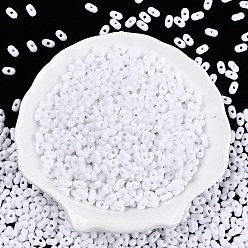 Белый Непрозрачные акриловые бусины, арахис, белые, 6.5x4x3 мм, отверстие : 1.5 мм, Около 9998 шт / 500 г