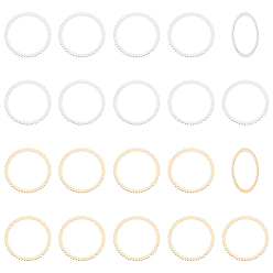 (52) Непрозрачная лаванда 24шт 2 цвета латунные соединительные кольца, без свинца и без кадмия, круглые кольца, разноцветные, 30x0.5 мм, внутренний диаметр: 26 мм, 12 шт / цвет