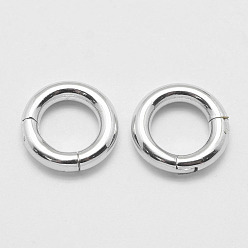 Платина Антикоррозийное покрытие родием 925 застежки-крутилки из стерлингового серебра, с печатью s925, кольцо, платина, 14x3 мм, 8.5 мм внутренним диаметром