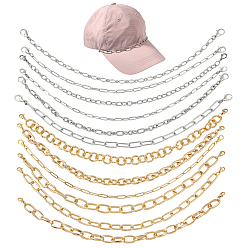 (52) Непрозрачная лаванда 12 шт. 12 стили 304 цепи из нержавеющей стали и алюминия для бейсболок, разноцветные, 280~290 мм, 1 шт / стиль