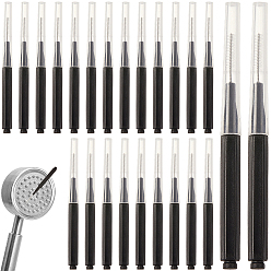 Черный Щетки для чистки пластика, с головкой из нержавеющей стали, чёрные, 58x4 мм