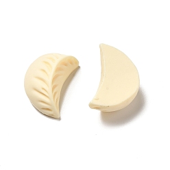 Cornsilk Opaque Resin Imitation Food Decoden Cabochons, Dumplings, Cornsilk, 26.5x18x12mm