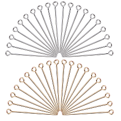 (52) Непрозрачная лаванда 304 штифт из нержавеющей стали, разноцветные, 35 мм, отверстия: 2 мм, штифты: 0.7 мм, 2 цветов, 80 шт / цвет, 160 шт / коробка