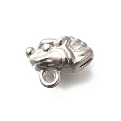 Нержавеющая Сталь Цвет 304 вешалка из нержавеющей стали, цвет нержавеющей стали, 10x13.5x7 мм, отверстие : 2 мм