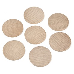 Светло-коричневый Листы буковой древесины, незаконченная древесина, плоско-круглые, загар, 58.5x5 мм