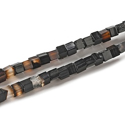 Natural Agate Natural Coffee Agate Beads Strands, Cube, 2~2.5x2.5~3.5x2.5~3mm, Hole: 0.4mm, about 157~165pcs/strand, 14.96~15.75''(38~40cm)