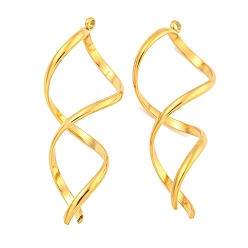 Настоящее золото 18K Ионное покрытие (ip) 304 подвески из нержавеющей стали, подвеска с поворотным стержнем, реальный 18 k позолоченный, 45x17x17 мм, отверстие : 1.8 мм