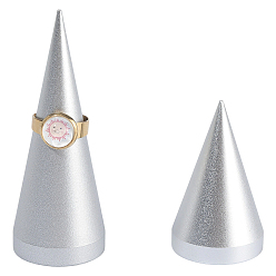 Платина 2 шт. 2 стили подставки для колец из сплава, держатель для кольца в форме конуса, платина, 2.95~3x5~8.5 см, 1 шт / стиль