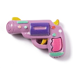 Playing Theme Игровая тема, непрозрачная смола, декодирование кабошонов, форма игрушечного пистолета, 20.5x27.5x8.5 мм