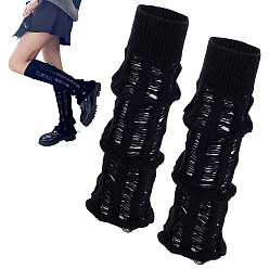 Черный Чехол для ботинка из акриловых волокон, защита ног, аксессуары для костюма, чёрные, 430x150x28 мм